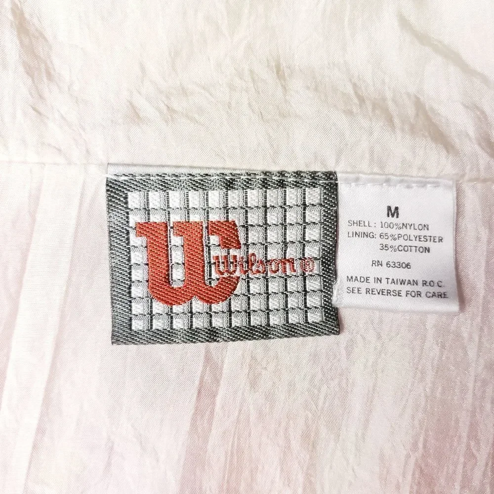 Vintage white pink orange windbreaker size M